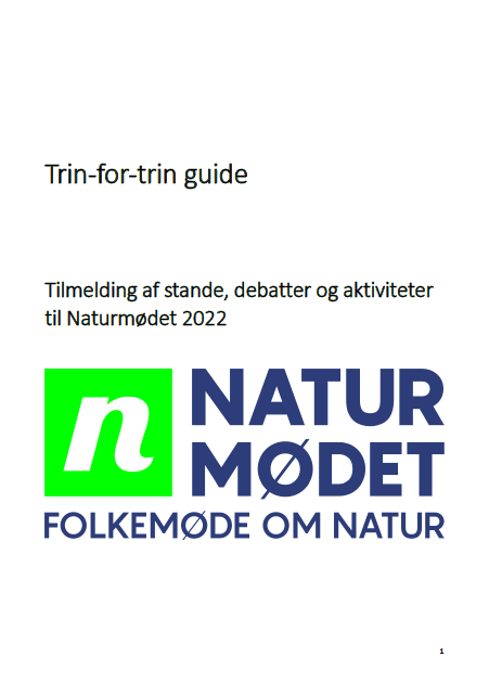 Forside af Trin-for-trin guiden ifm. tilmelding af stande, debatter og aktiviteter